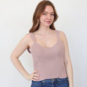 NWT Endless Rose Corset Style Knitted Top